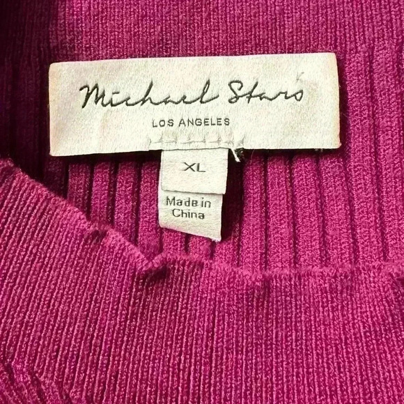 MICHAEL STARS | Purple Jewel Tone Purple Turtleneck Sleveless Top | SZ XL - Picture 2 of 5